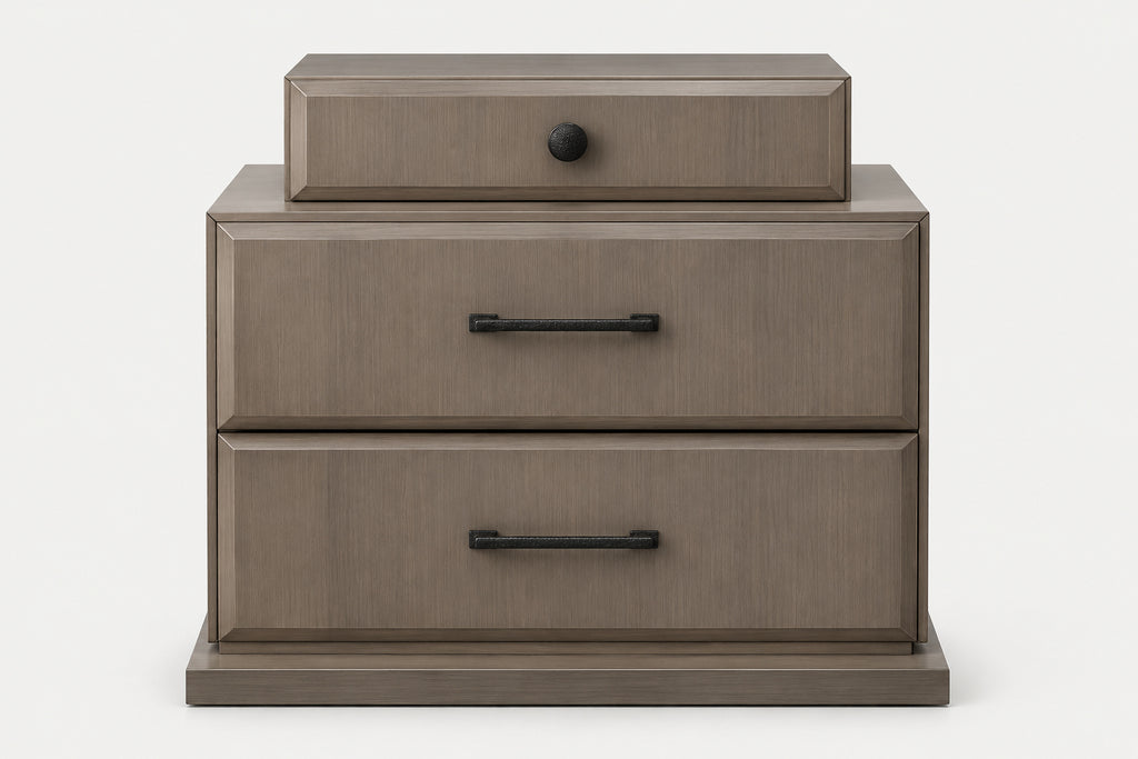 Bedroom-Bath_Grid-headboard-bed-bedside-cabinet_Front