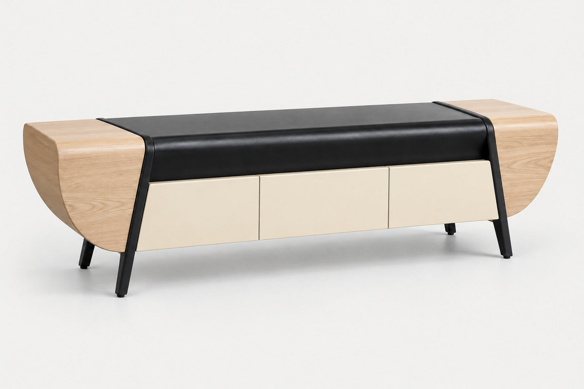 Dark-trim Noir console table